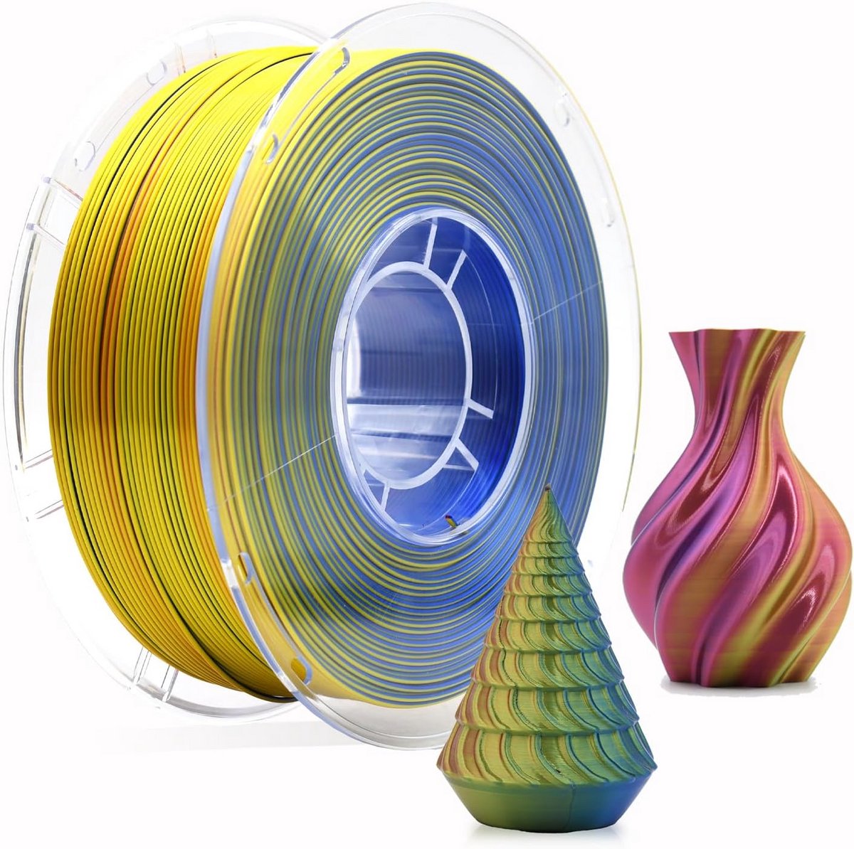Gloeidraad 3D-printer PLA Zijdeachtig Drie Kleuren 1.75mm 1kg