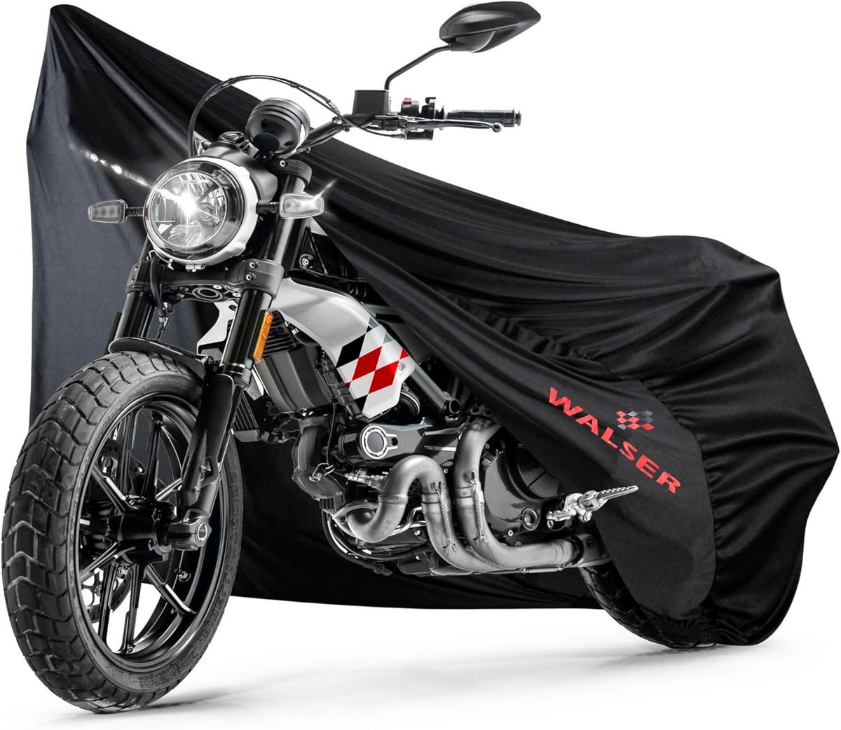 Motorzeil Binnen Stretch Universeel Geschikt Zwart L 250x100x130 cm