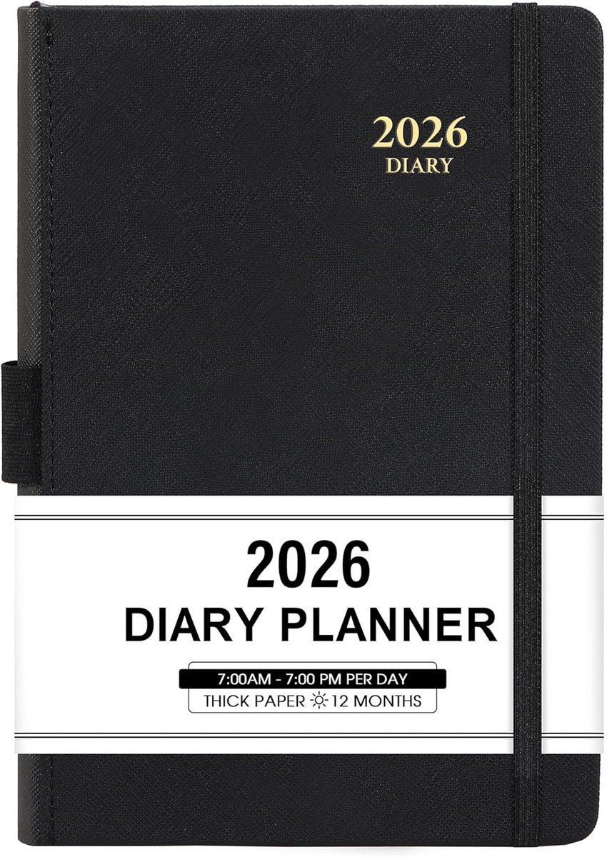 Uurplanner 2023-2024 Dagelijks - Agenda Juli 2023 t/m Juni 2024 met Kunstleren Kaft