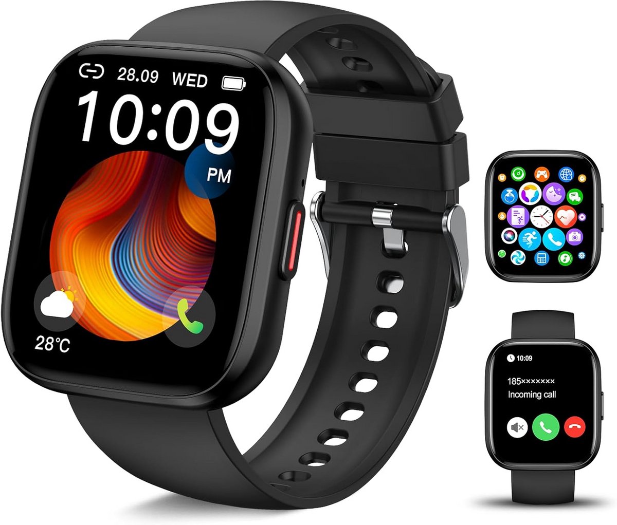 Smartwatch met Hartslagmeter, Slaapmonitor en Oproepfunctie