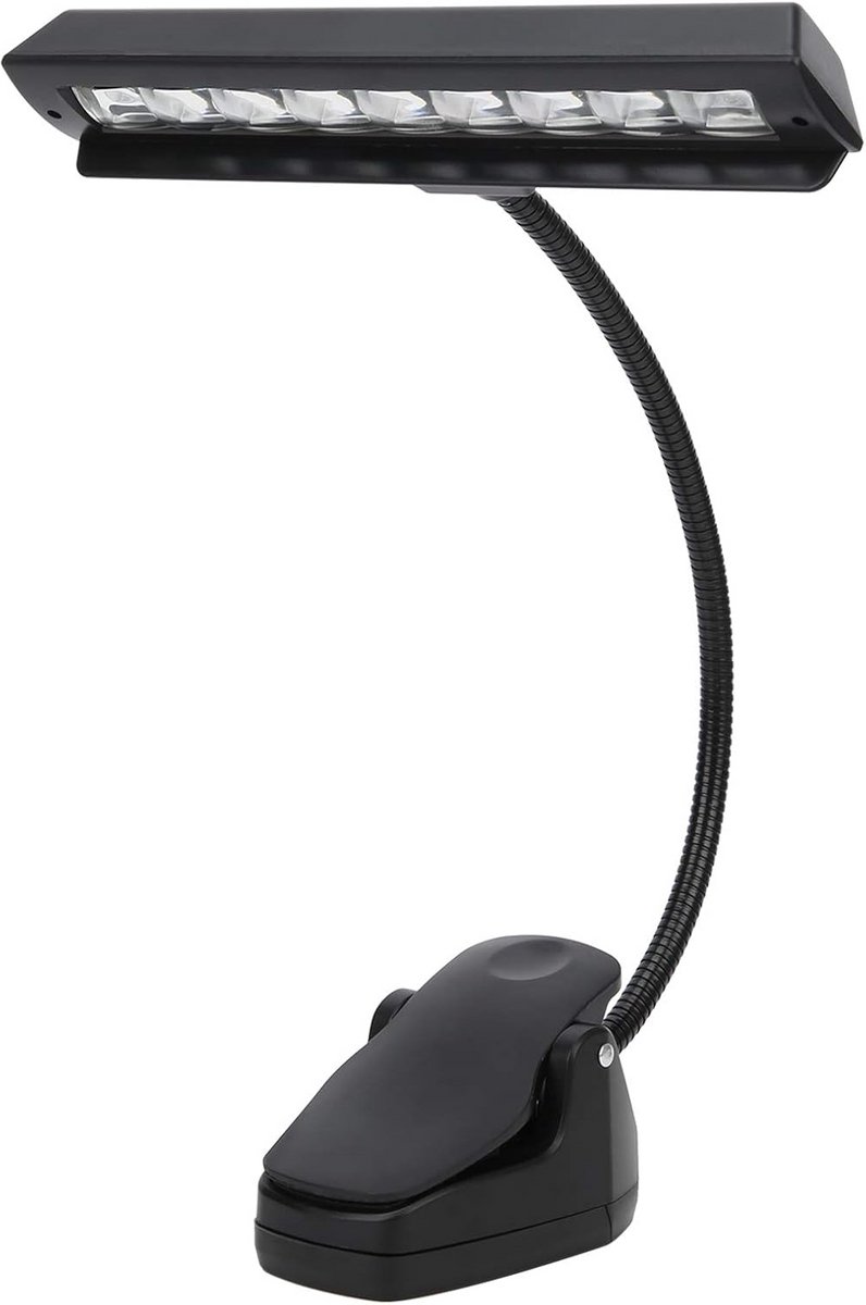 Oplaadbare LED Muziekstandaard Lamp met Klem - Verstelbare USB Lessenaarverlichting