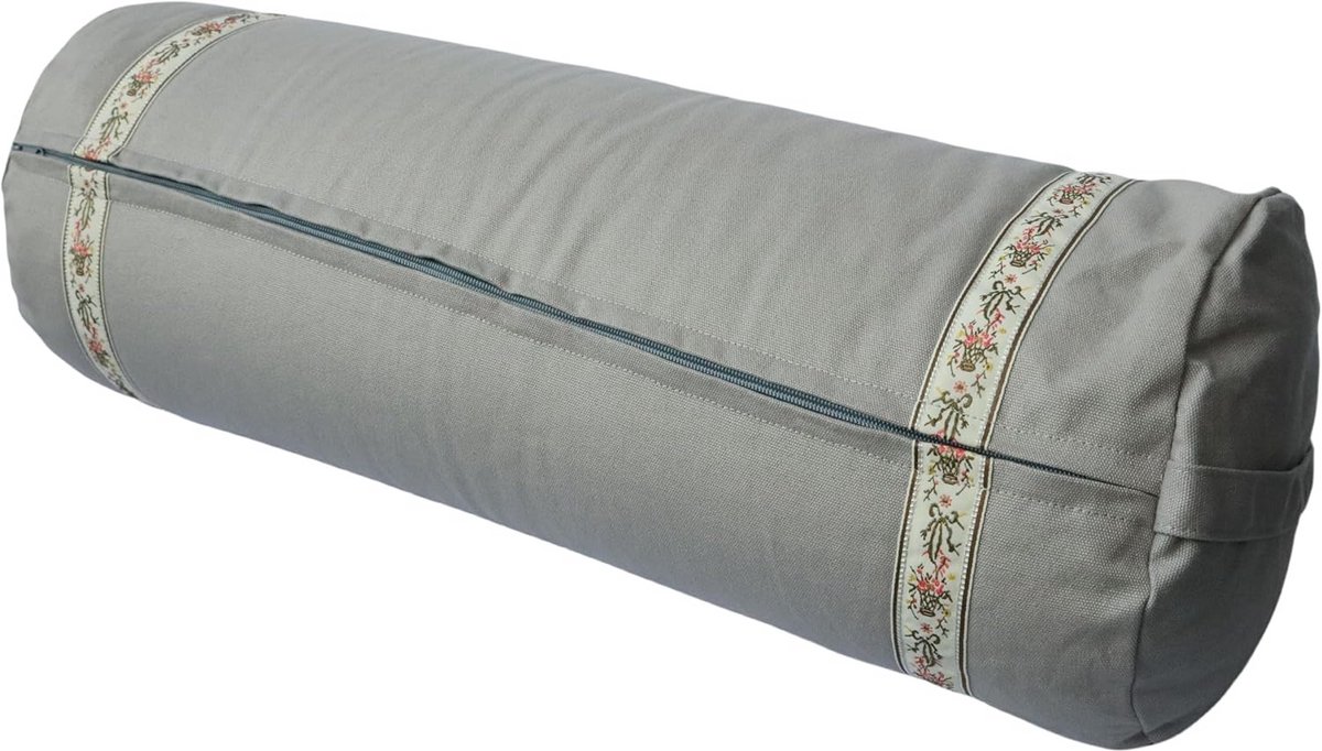 Grote Yoga Bolster met Boekweitvulling - Wasbare Hoes - Voor Yoga, Meditatie en Ontspanning