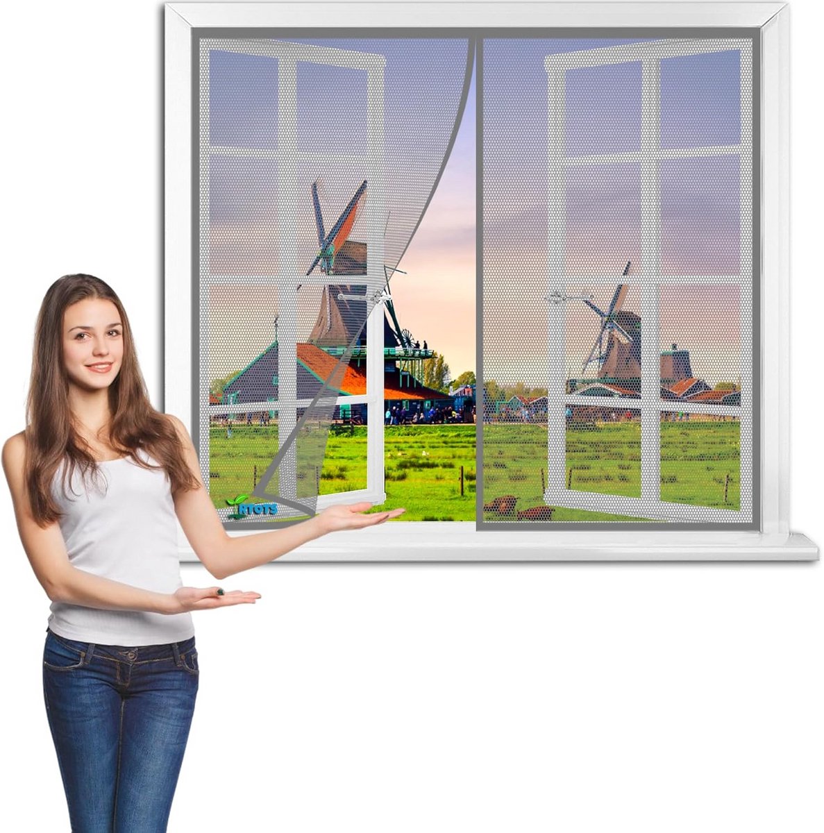 Magnetische Hor Deur 100 x 90 cm - Automatisch Sluitend Vliegengordijn Insectenhor