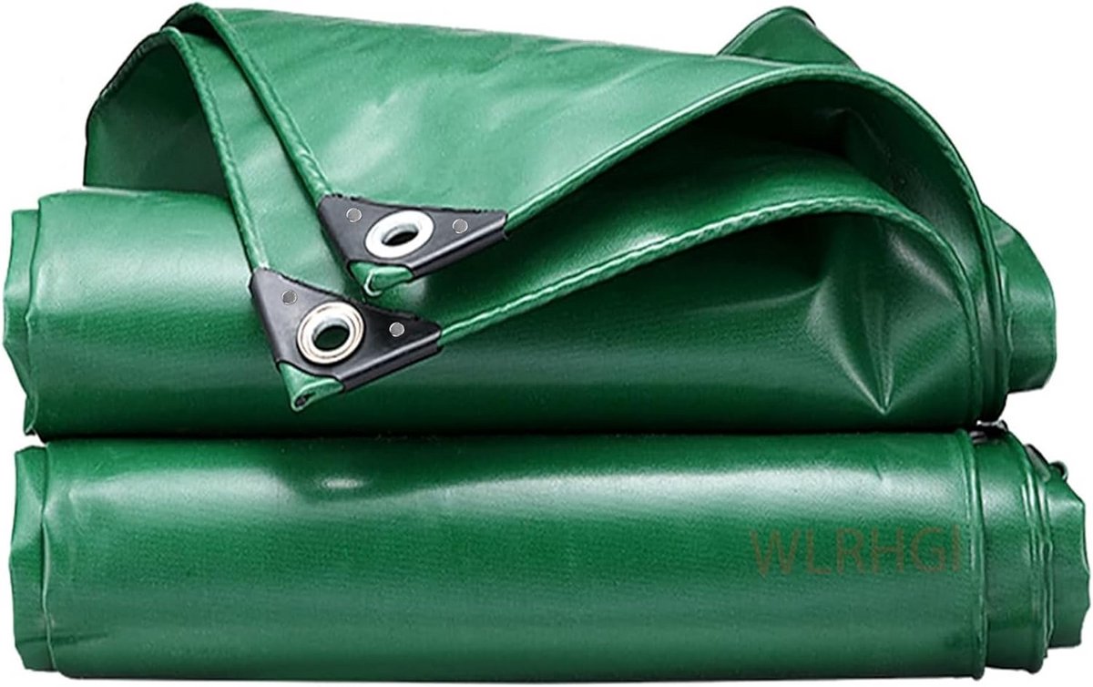 Extra Sterk Waterdicht Zeildoek PVC - 2.5 x 14.5 Meter - Groen - Voor Tuin, Camping, Zwembad en Afdekzeil