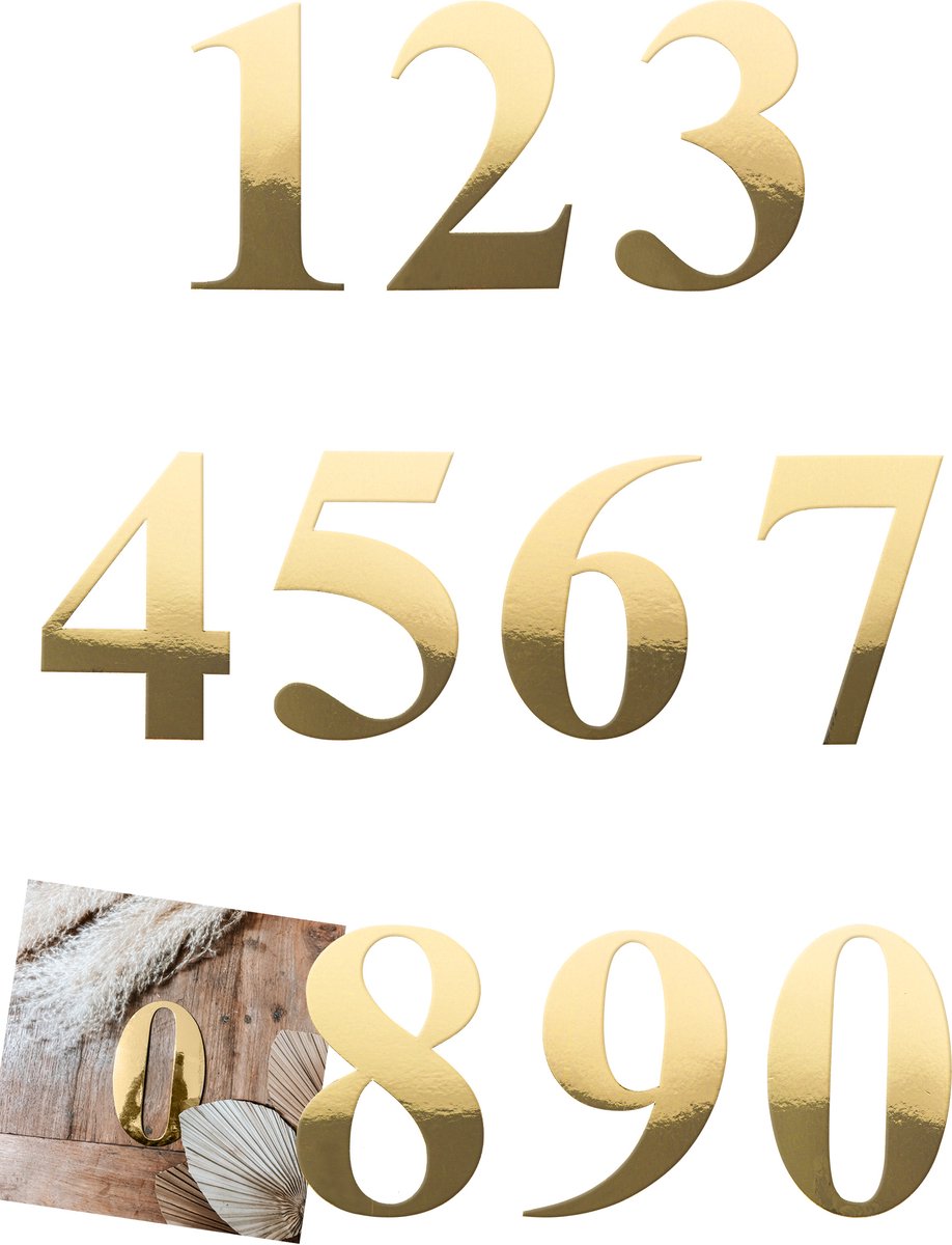 ARTYFETES - Gouden cijfersticker 15 cm metallic naar keuze