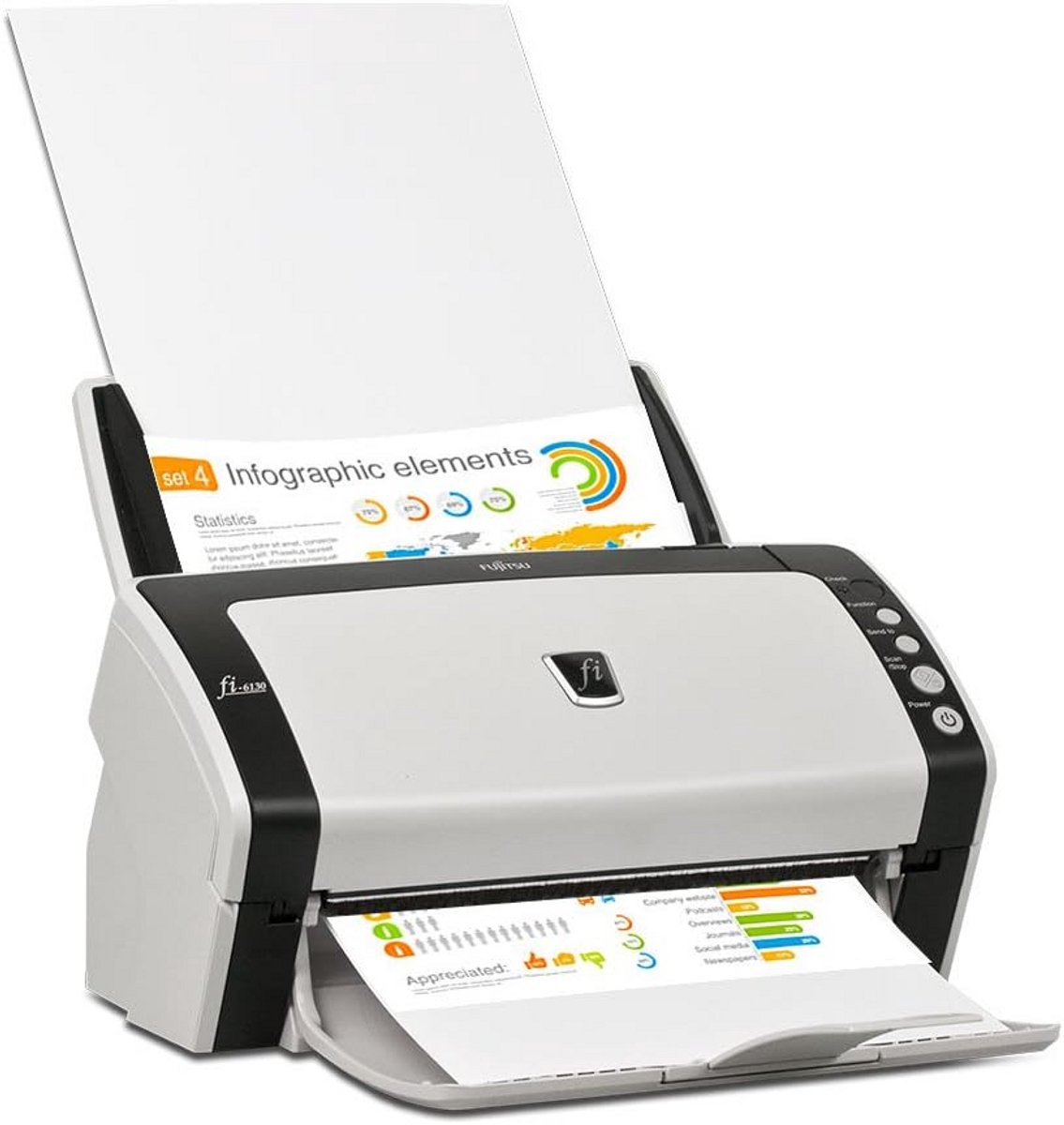 Merkloze A4 Documentenscanner USB, 600x600 DPI, gereviseerd thumbnail 3