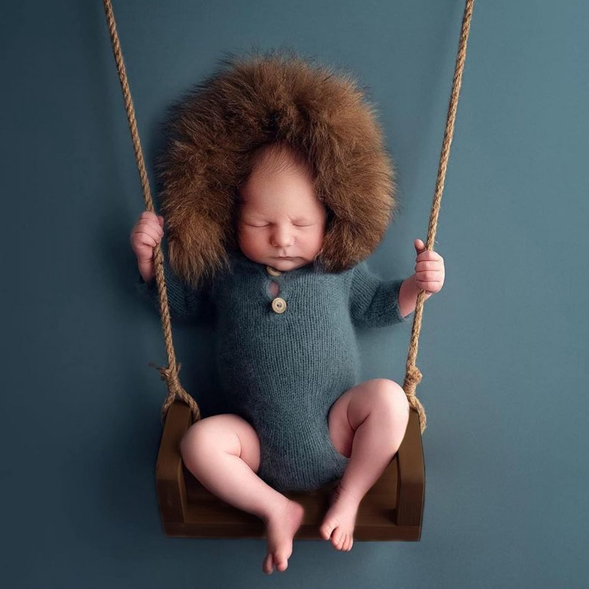 Houten Schommel Rekwisiet voor Pasgeboren Babyfotografie