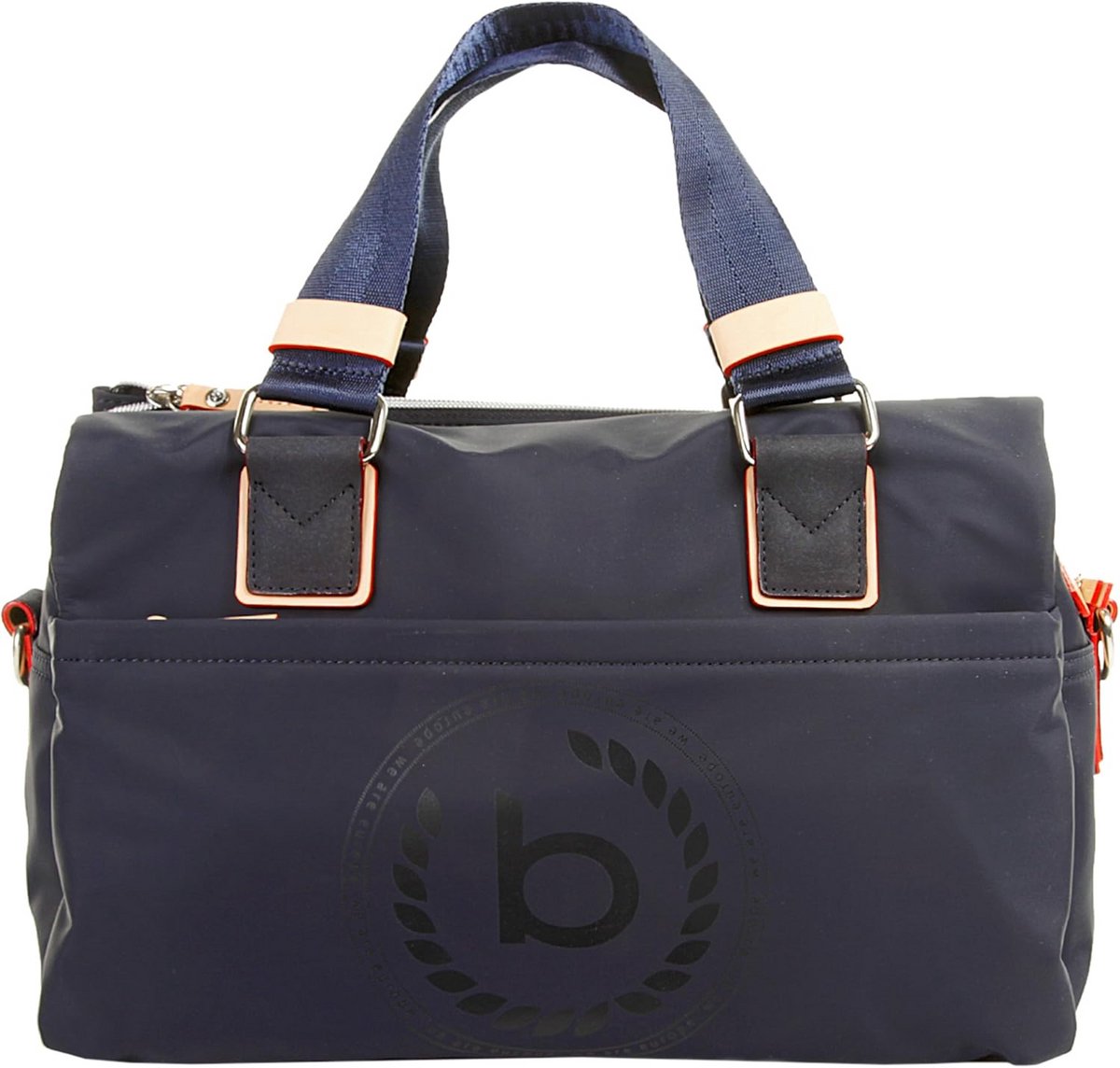 Nylon Dames Handtas Blauw met Laptopvak en RFID Bescherming