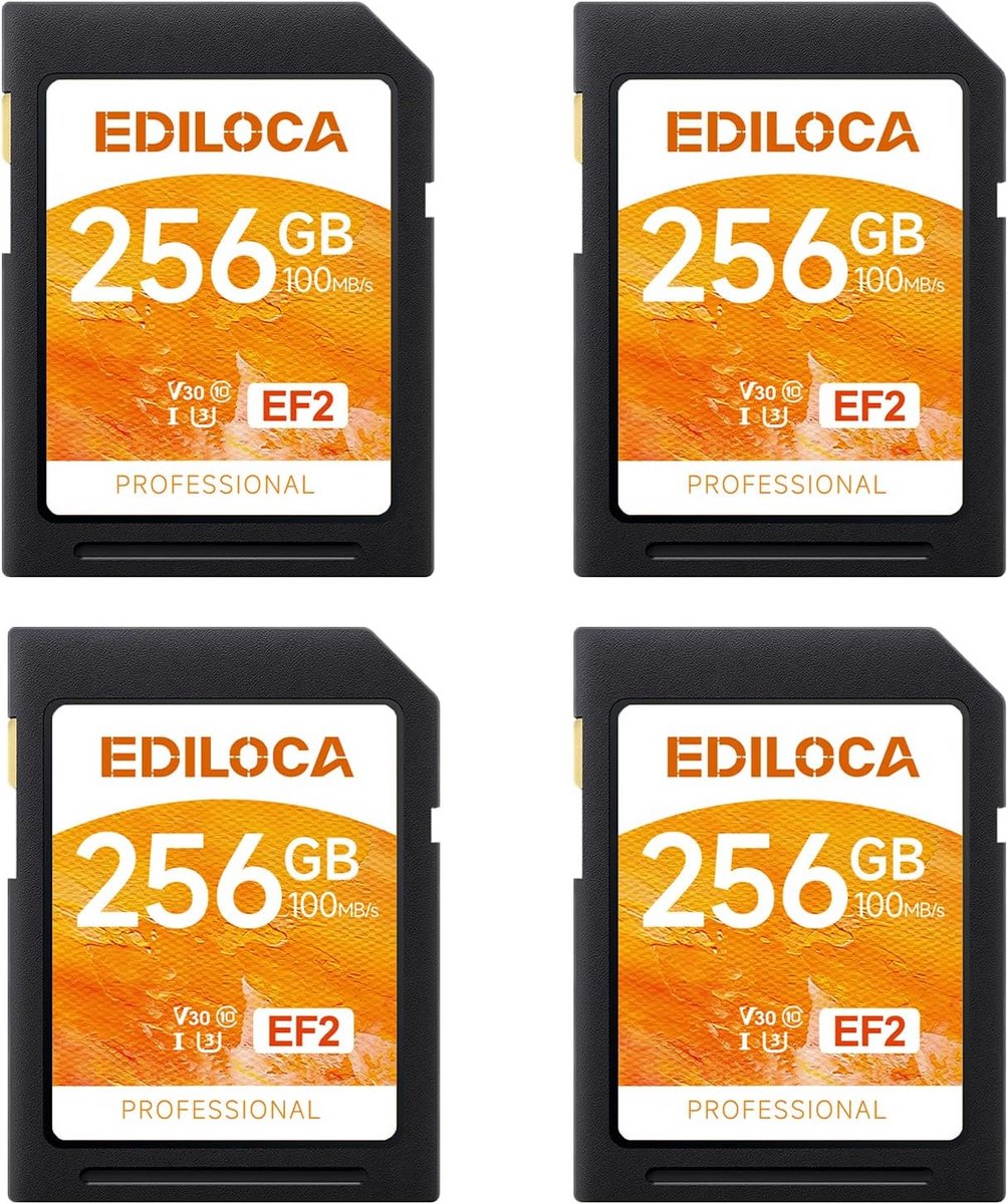 256GB SDHC UHS-I Geheugenkaart - 100MB/s Lezen, 90MB/s Schrijven - Ideaal voor 4K Video & Fotografie