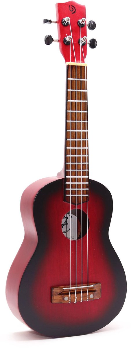Ambachtelijk gemaakte ukelele - natuurlijke sunburst-afwerking (4 snaren)