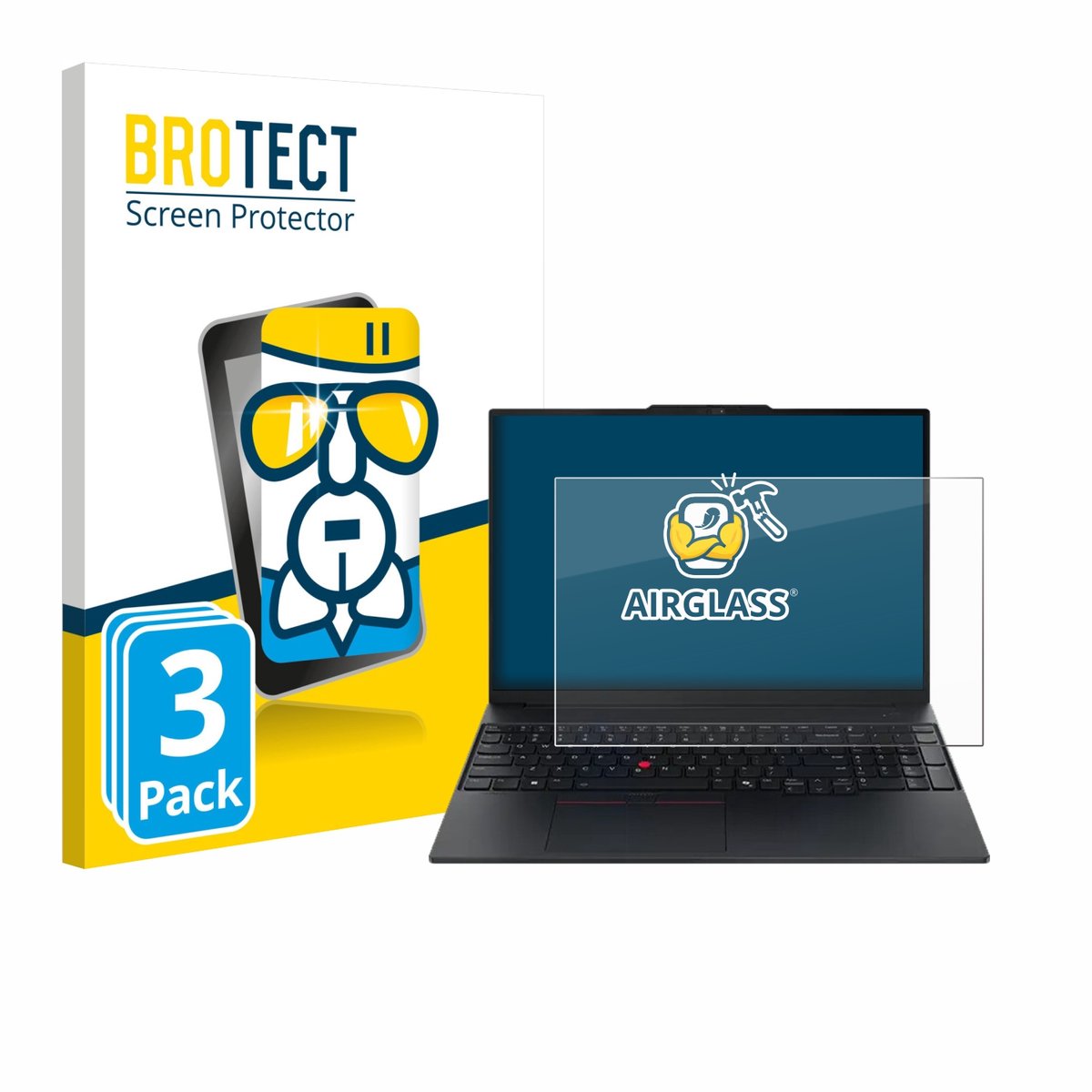 Screenprotector 3 Stuks voor Lenovo ThinkPad E16 Gen 3 Beschermglas transparant