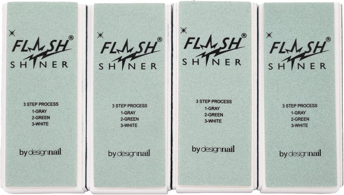 Nagelpolijst Set 4 Stuks - Drie Stappen Glans voor Natuurlijke Nagels