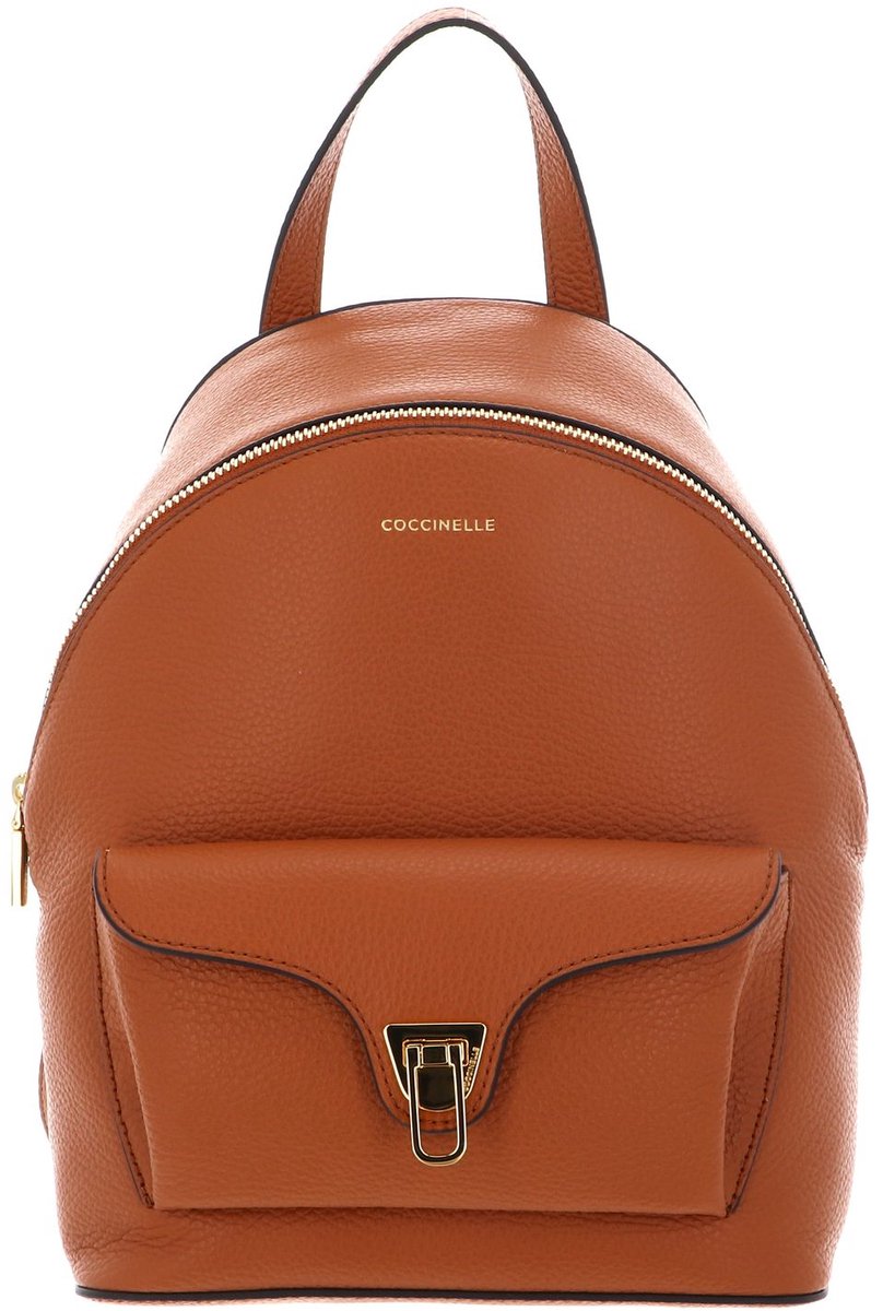 COCCINELLE Leren vrijetijdsrugzak Beat Generatio Backpack Crab Lichtbruin