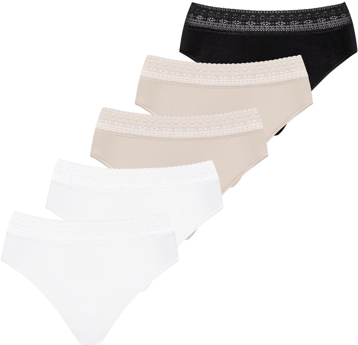 Mey Dames taille pants 5 pack Modal Lace