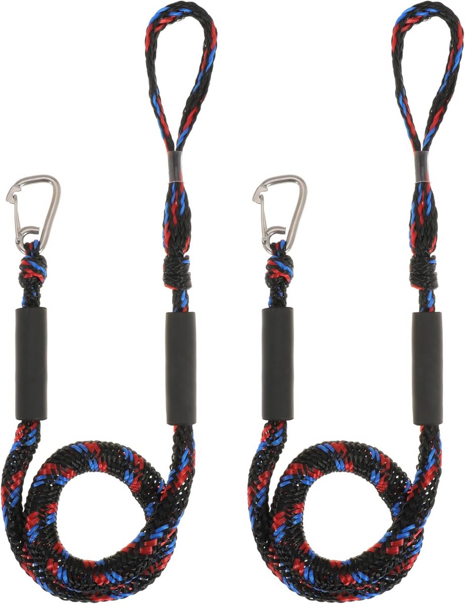 Bungee Boordoklijn met RVS Clip - Elastisch Aanmeertouw voor Boot, Kajak en Ponton
