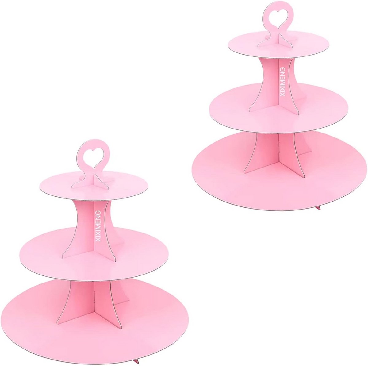 2 Stuks 3-Laags Kartonnen Cupcake Toren - Presenteer 24 Cupcakes voor Feesten