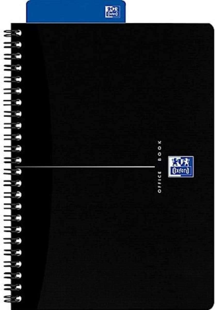 Notitieboek A4 Spiraalbinding Zwart 5 Stuks Liniaal 180 Pagina's