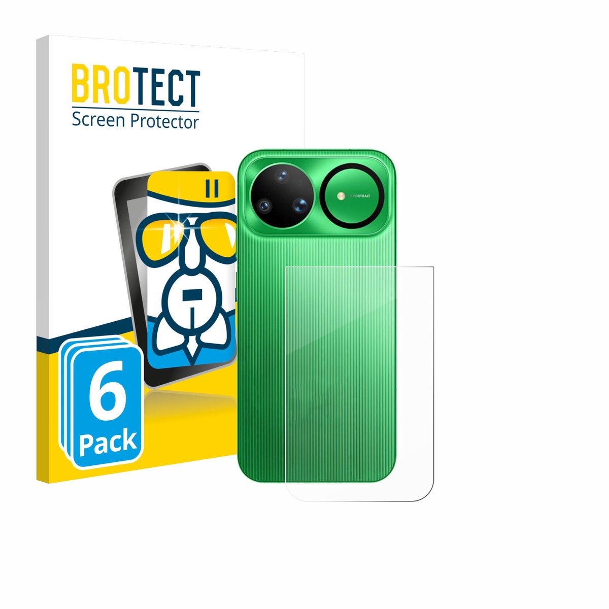 Screenprotector 6 Stuks voor Huawei Nova 15 Ultra (Achterkant) Beschermglas transparant