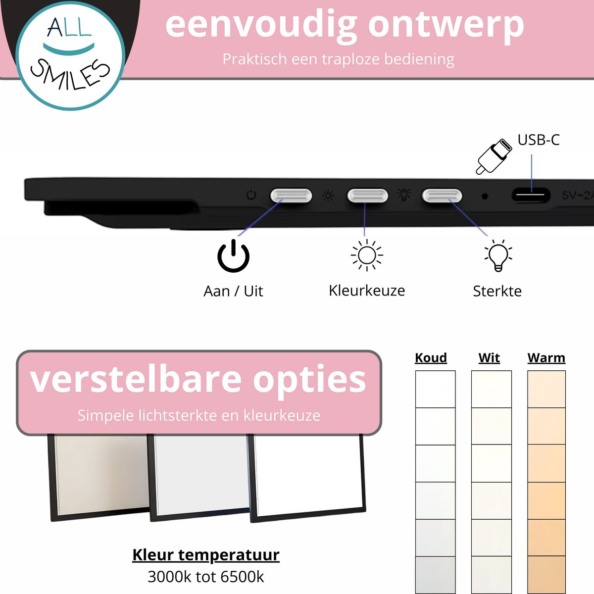 A2 Lightpad Lichtbak Diamond Painting Volwassenen | Oplaadbaar Magnetisch | All Smiles Premium Tekenbord XXXL | 2026 MODEL | Tekenen Schetsen Hobby — afbeelding 2
