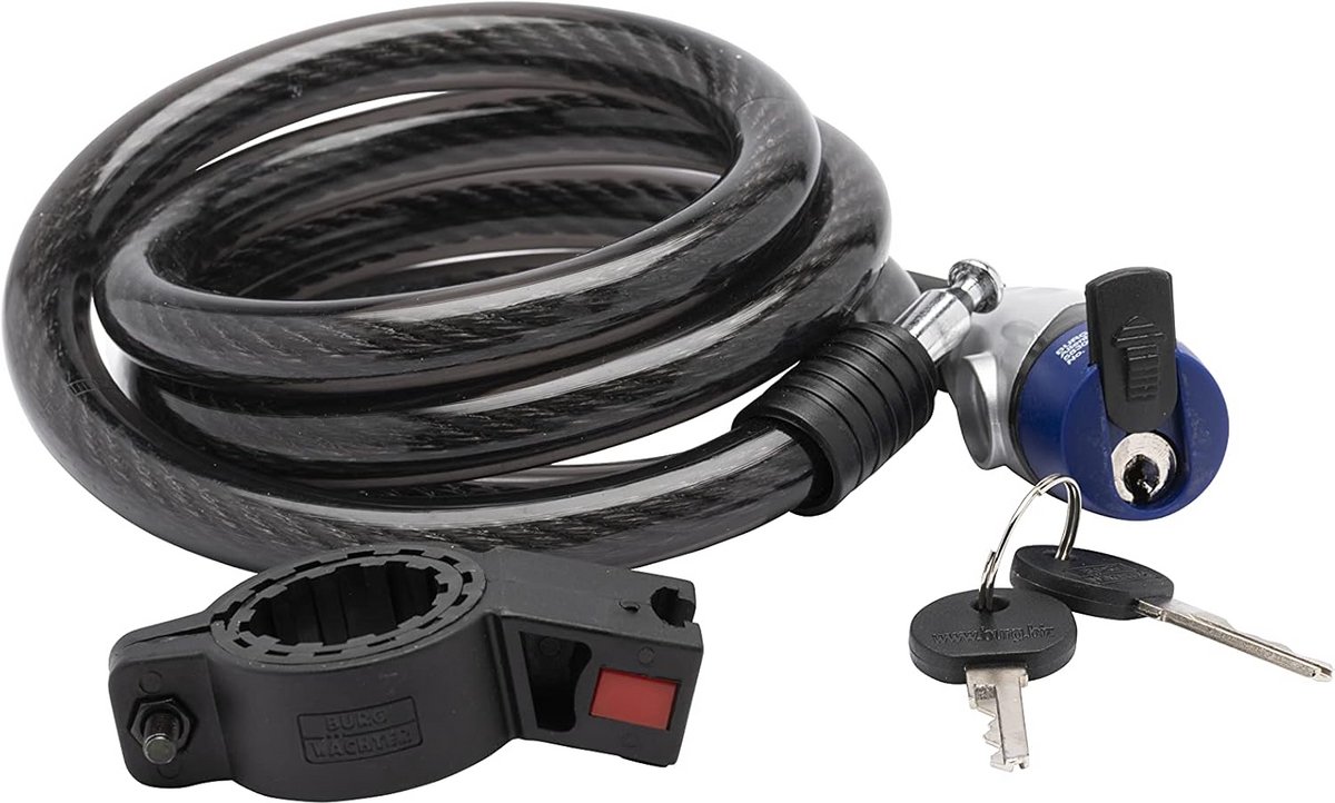 Gevlochten Stalen Fiets Kabel met Slot 15 mm x 1,8 m voor Algemene Veiligheid
