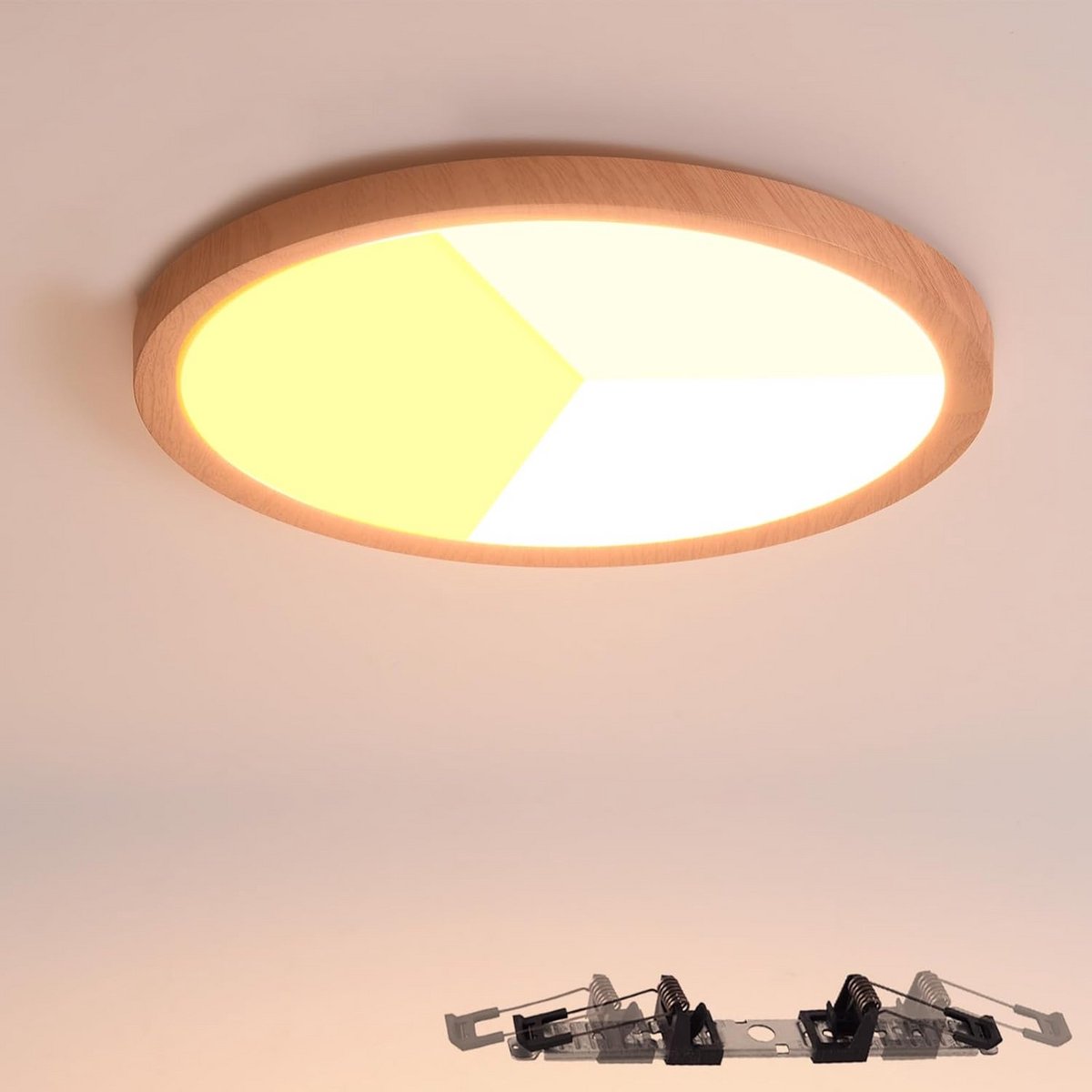 LED Plafondlamp Inbouw of Opbouw Met Kleurkeuze 18W Dun 225mm IP44