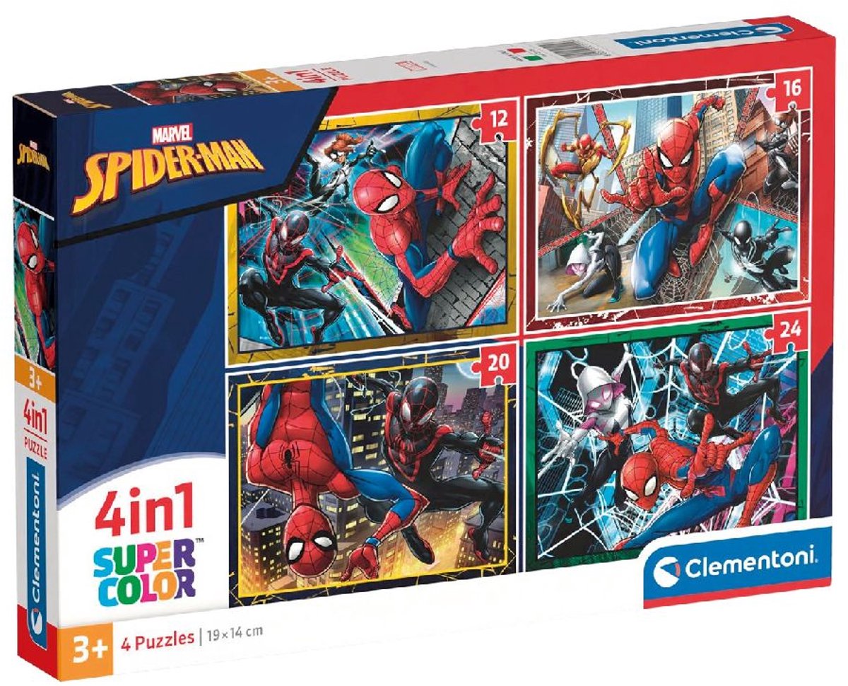 Clementoni - Puzzel - 4 in 1 - Spiderman - Puzzel Voor Kinderen - Supercolor — afbeelding 9