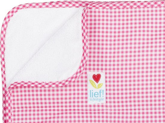 Lief! Vichy - Deken - 100x150 cm - Roze