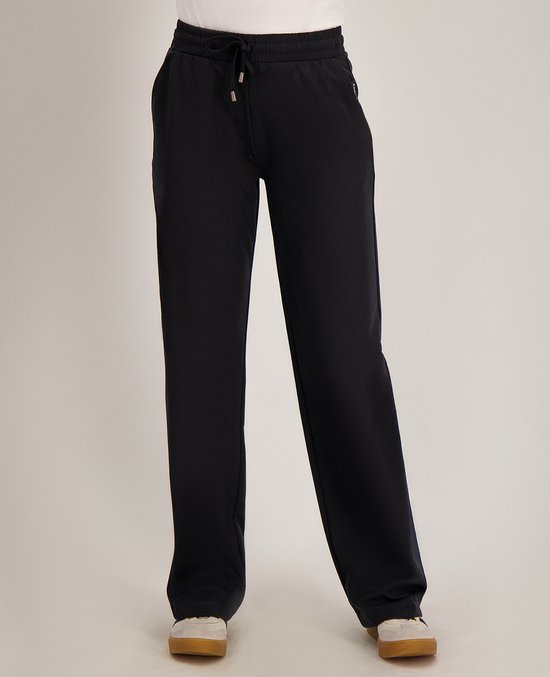 Je m'appelle Travelstof Dames Broek Straight fit Met stretch - Zwart - Maat XL