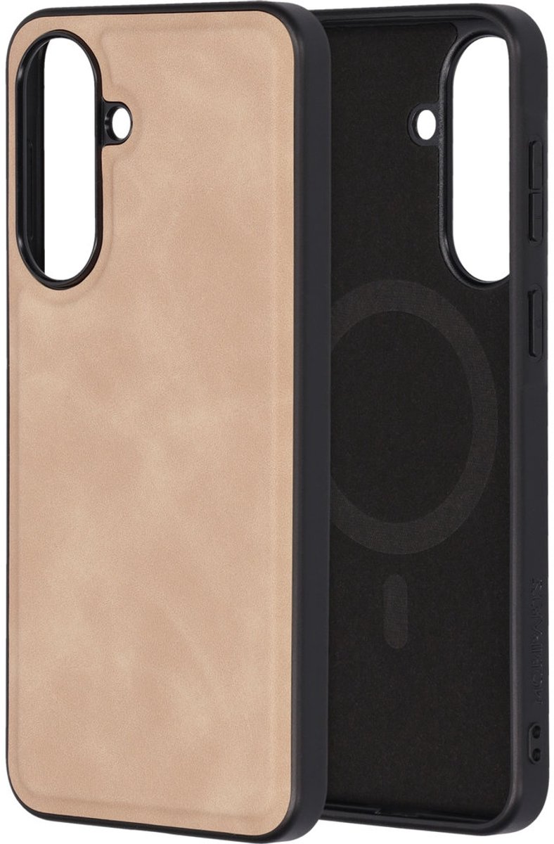 Mobiparts Classic Backcover geschikt voor Samsung Galaxy A37 Moonstone - Beige - MagSafe