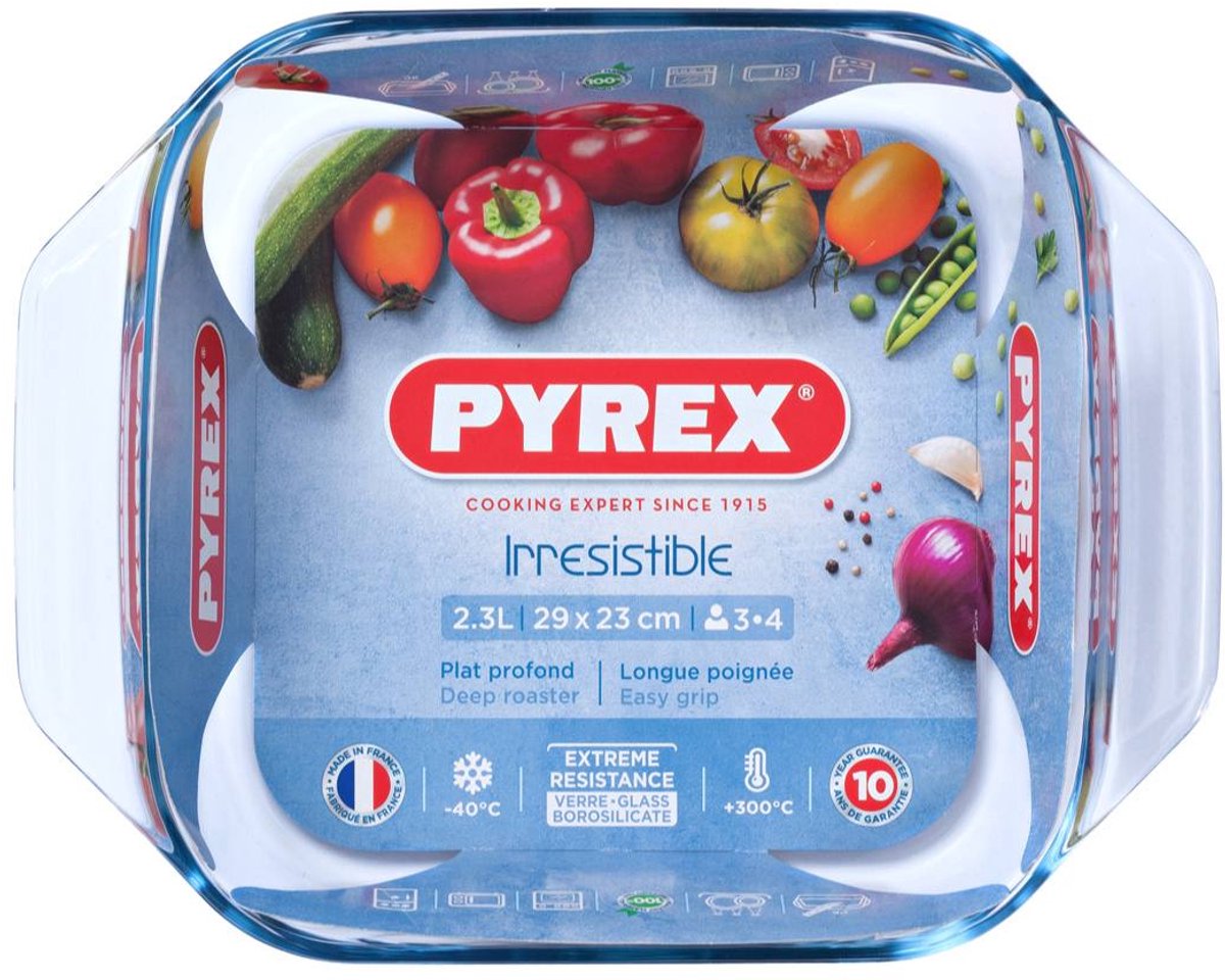 Pyrex Irresistible Ovenschaal - 2,4 L - Vierkant