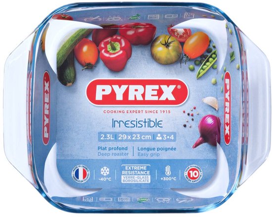 Pyrex Irresistible Ovenschaal - 2,4 L - Vierkant