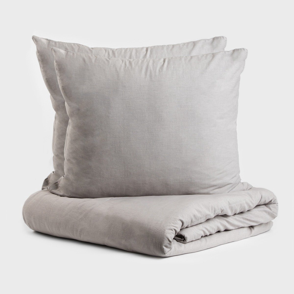 HOMLA - GOSSY - BEDDING - Beddengoed - Dekbedovertrek - Katoen grijs - 220x200 cm + 2x70x80 cm