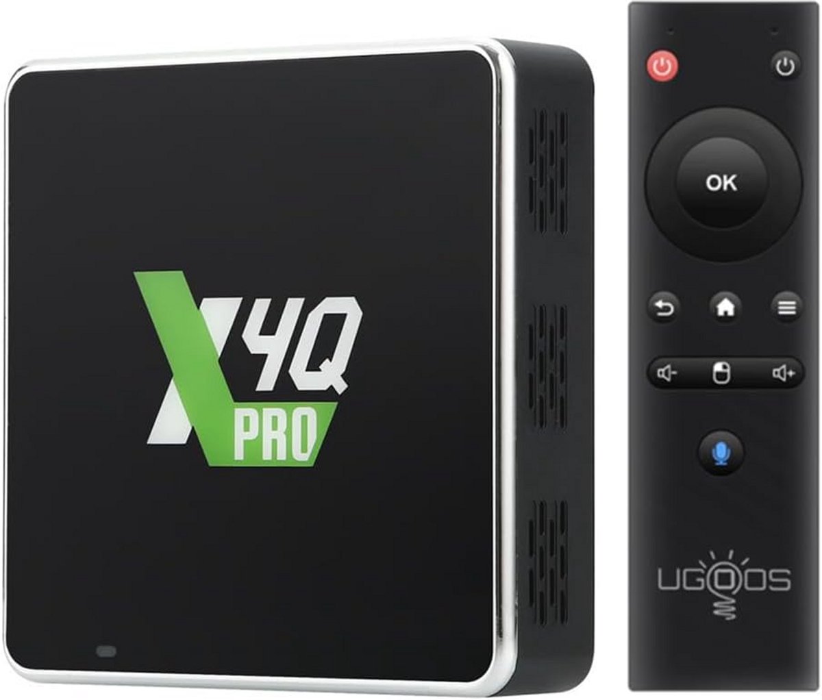 Android TV Box - Mediastreamer Smart Hub - Films Kijken - Quad Core Processor - 8.8 x 8.8 cm - Zwart