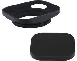Vierkante Lenskap - Metalen Zonnekap - Camera Bescherming - Hol Ontworpen - 46mm Schroefdraad - Zwart