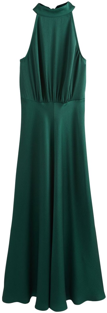 Next Satijnen halter mouwloze midi-jurk met textuur