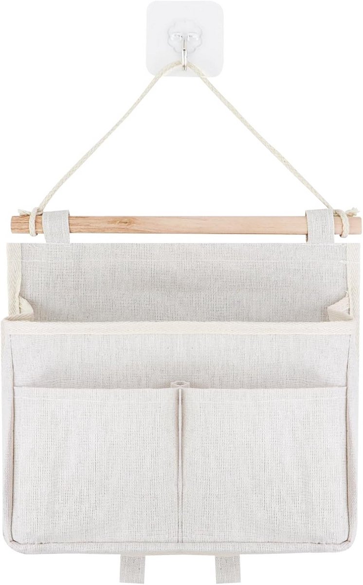 Hangende Organizer - Wandopslag - Ruimte Besparen - Inklapbaar Ontwerp - 27x24cm - Beige
