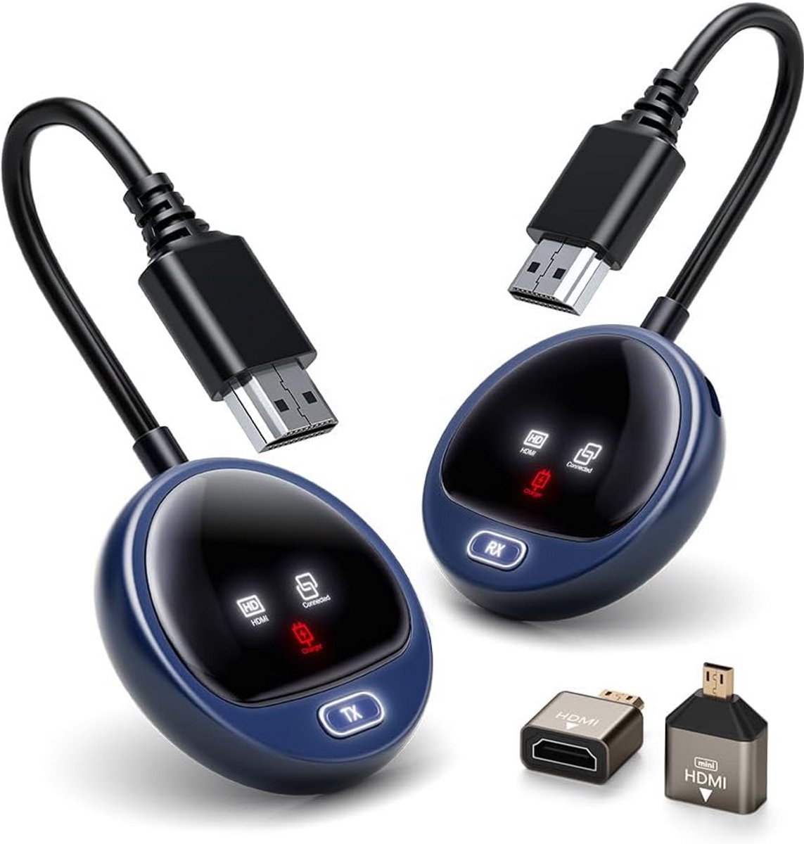 Draadloze HDMI Zender - Video Streamer - 4K Beeldoverdracht - LED Status Scherm - 50 Meter Bereik