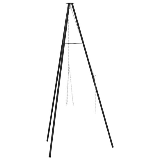 vidaXL - Kampvuur - tripod - Zwart - 92 - x - 92 - x - 191,5 - cm - Staal van VidaXL — afbeelding 5