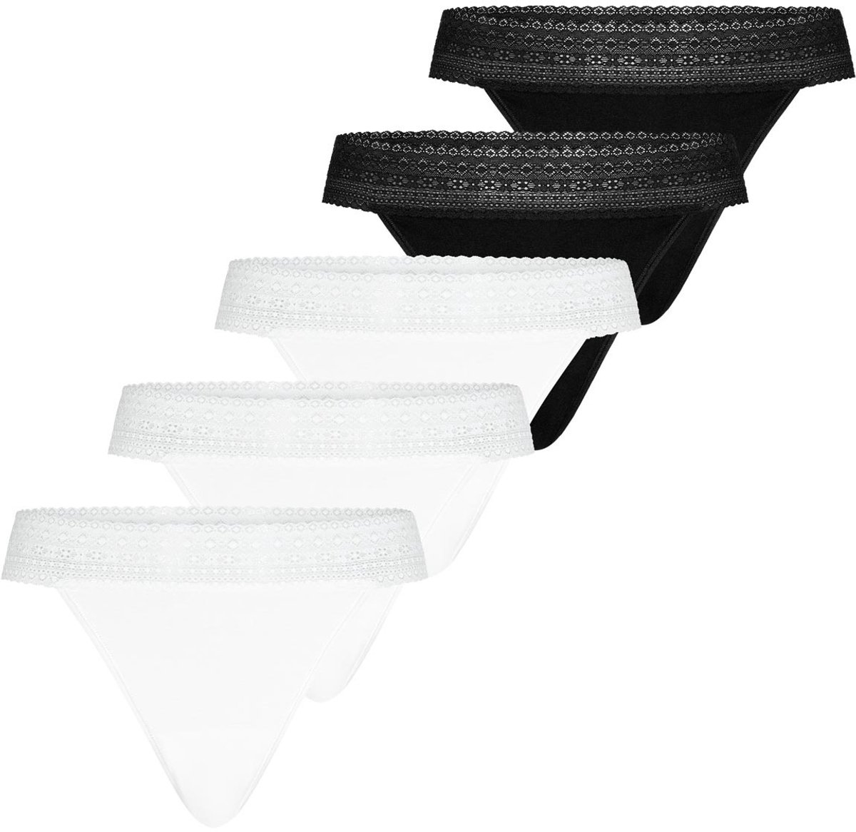 Mey Dames string 5 pack Modal Lace