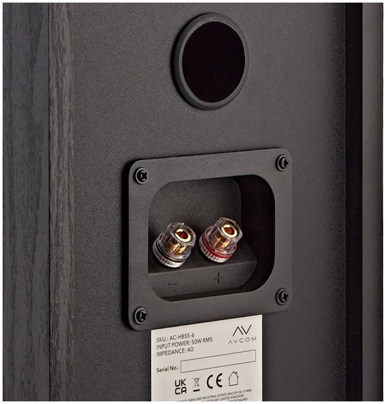 AVCOM 6 boekenplank luidspeakerpaar, zwart van AVCOM — afbeelding 4