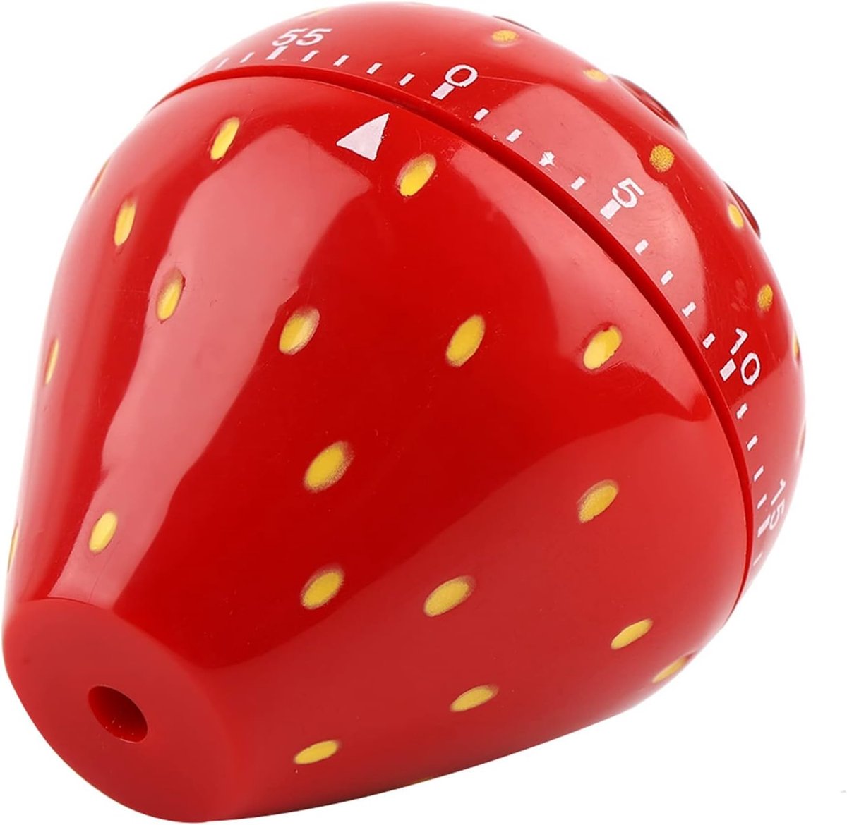 Kookwekker Aardbei - Keuken Timer - Tijd Beheren - Mechanisch Instelbaar - 8x7x7 cm - Rood