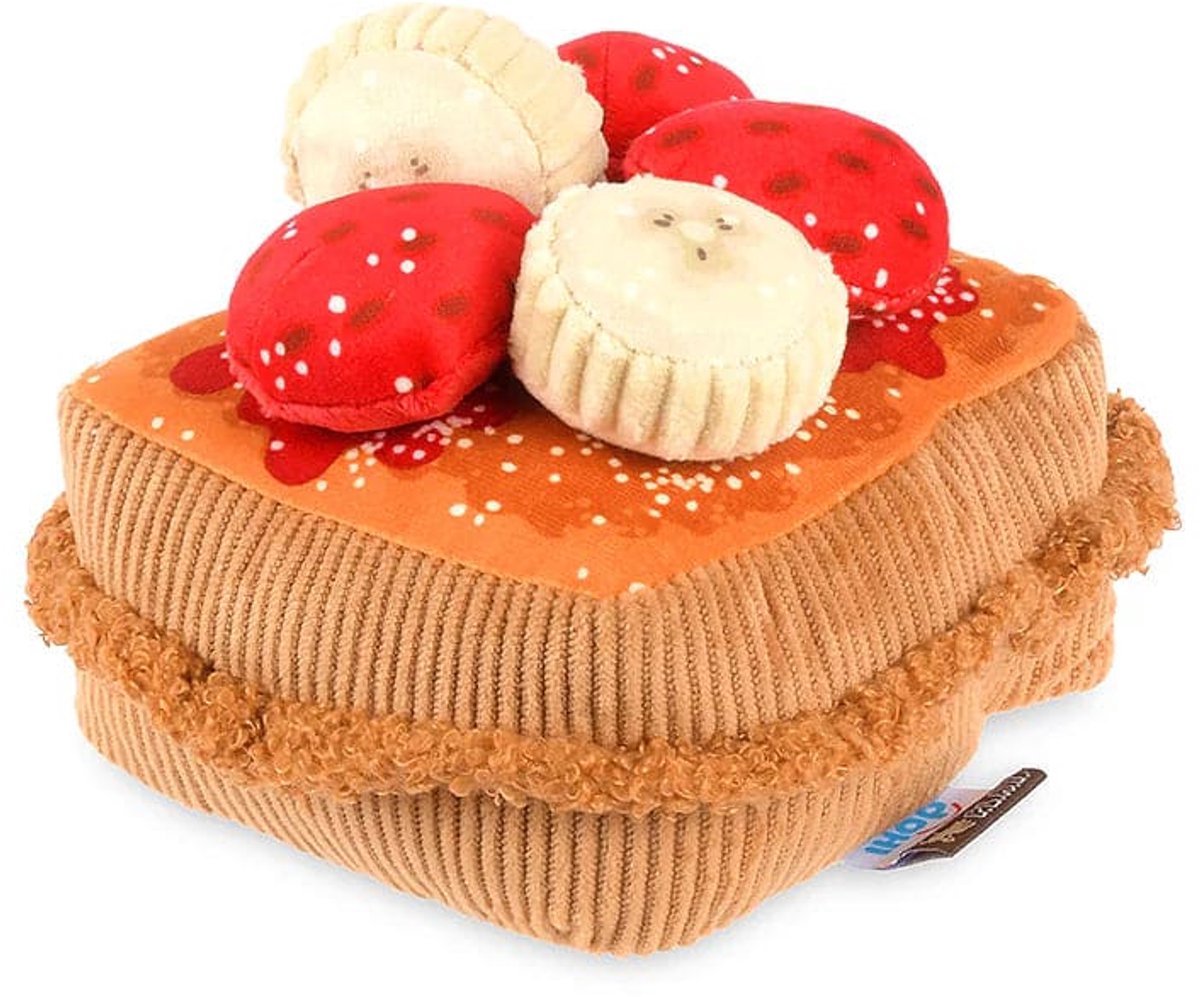 PLAY – Thick N Fluffy – French Toast – Hondenspeelgoed – IHOP – Toast – Hondenspeeltje – Piepspeelgoed – Puppy – Honden – Speeltje voor honden – Grappig hondenspeelgoed – Interactief hondenspeelgoed – Ontbijten – Lunchen – IHOP x PLAY