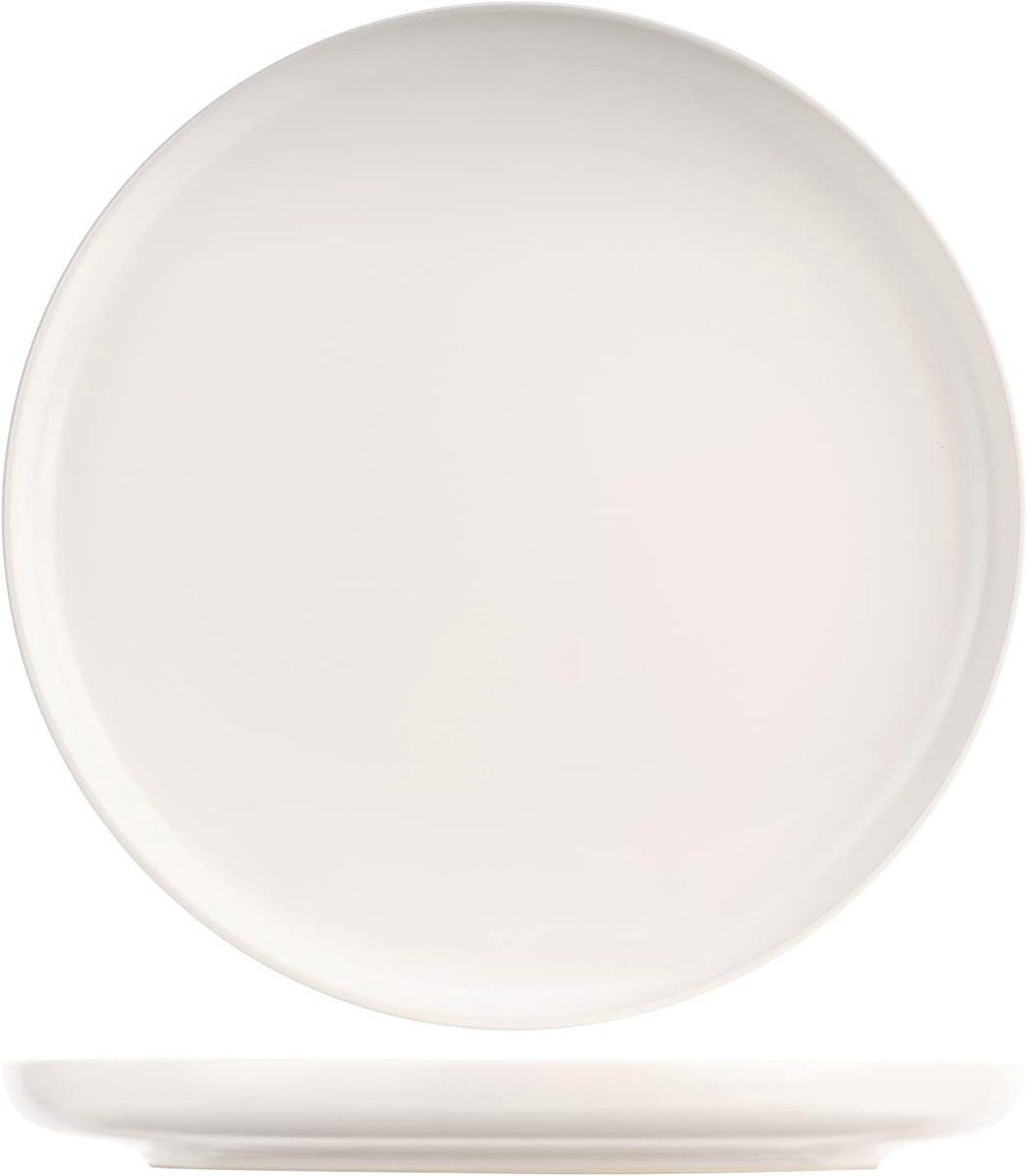 Dessertborden Set - Kleine Borden - Eten Serveren - Steengoed Materiaal - 20 cm - Wit