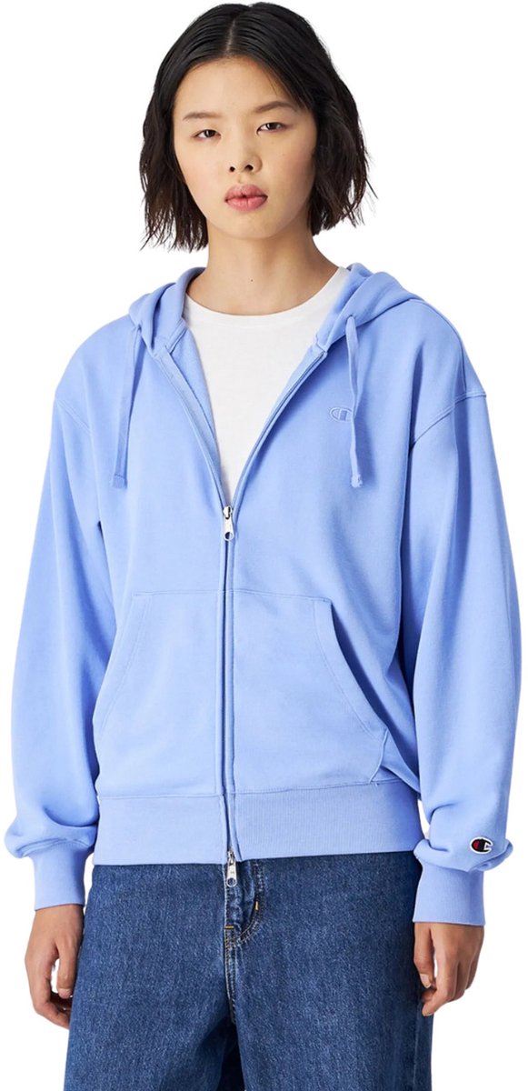 Champion Full Zip Hoodie Lichtblauw Dames