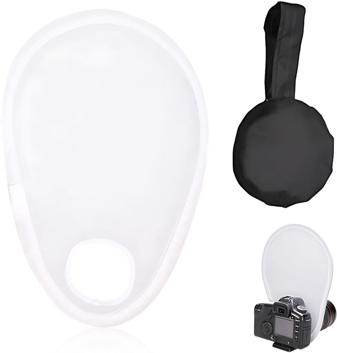 Camera Diffuser - Licht Reflector - Fotografie Belichting - Opvouwbaar Ontwerp - 13 x 11 cm