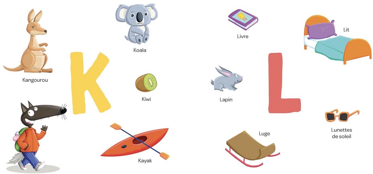 ABC Boek - Kinderboek Letters - Vroege Educatie - Grote Letters Woorden - 19.9 x 19.9 cm