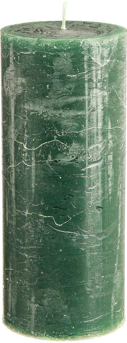 Viana Set van 2 stompkaarsen, donkergroen, 85x200mm – Elegante, duurzame dec Groente