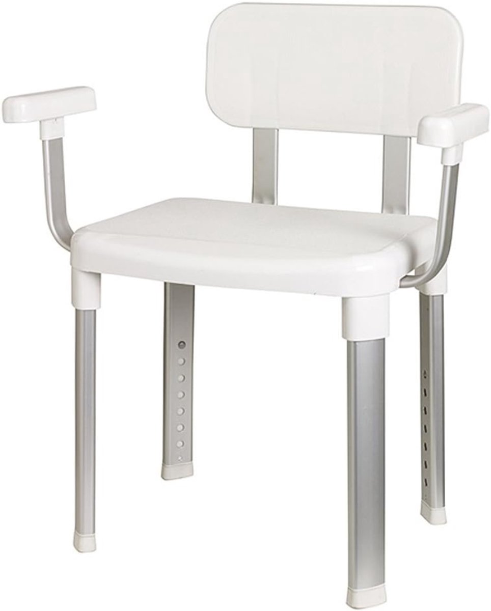 CLVP® Douchestoel met Armleuning - Douchekruk - Extra Stevig