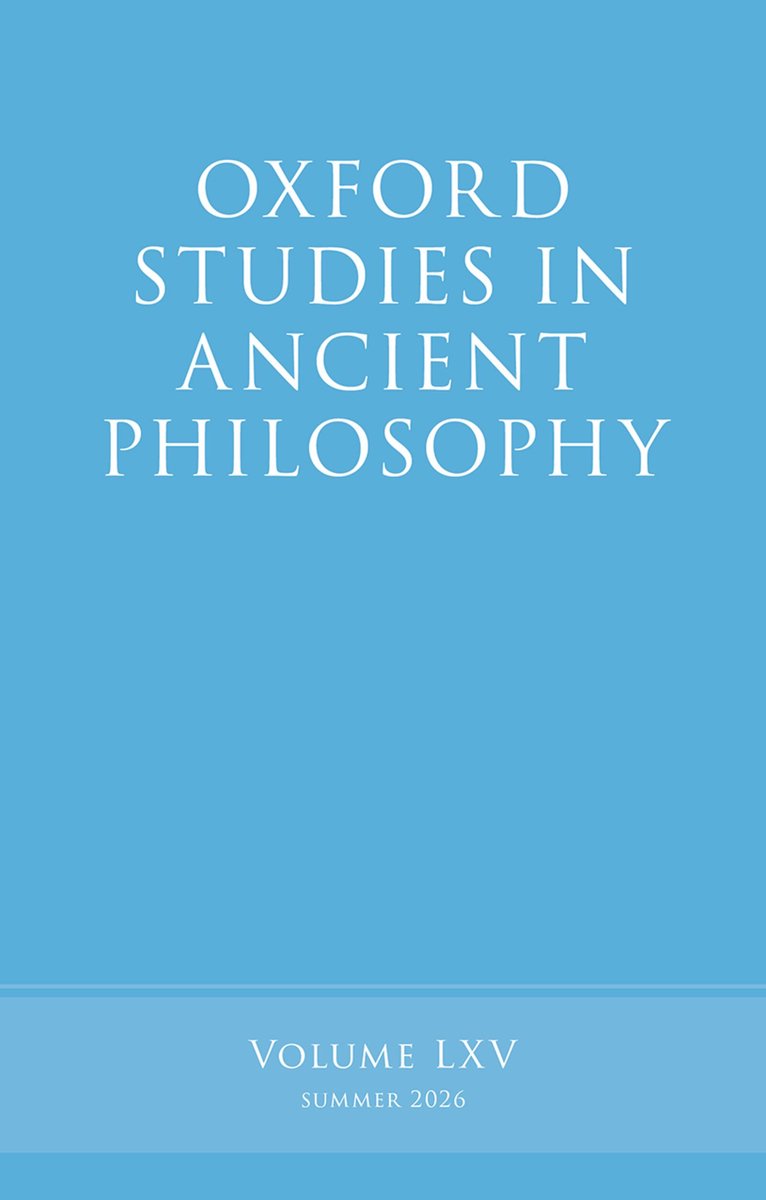 Oxford Studies In Ancient Philosophy- Oxford Studies In Ancient Philosophy