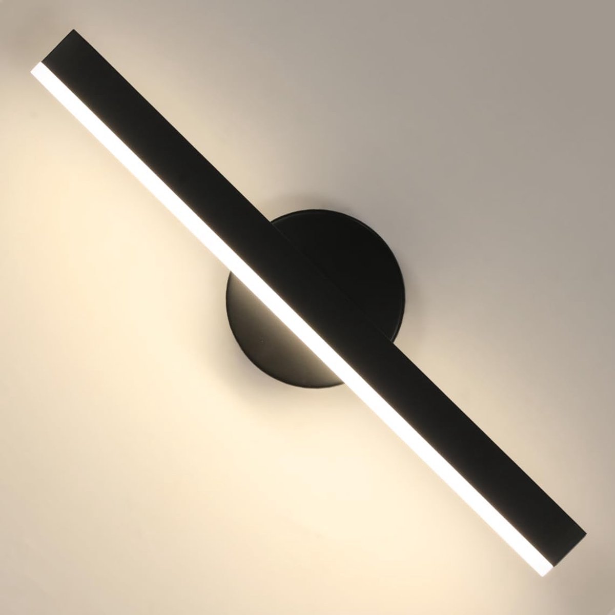 Moderne Wandlamp - LED Verlichting - Thuis Gebruik - 300 Graden Draaibaar - 38x10x7 cm - Zwart